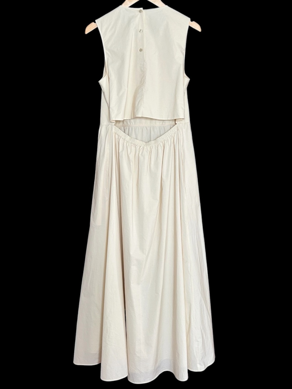 COS Cut-out Maxi Dress in Cotton in Ivory Off White Size 12 A-line dress - Picture 5 of 8